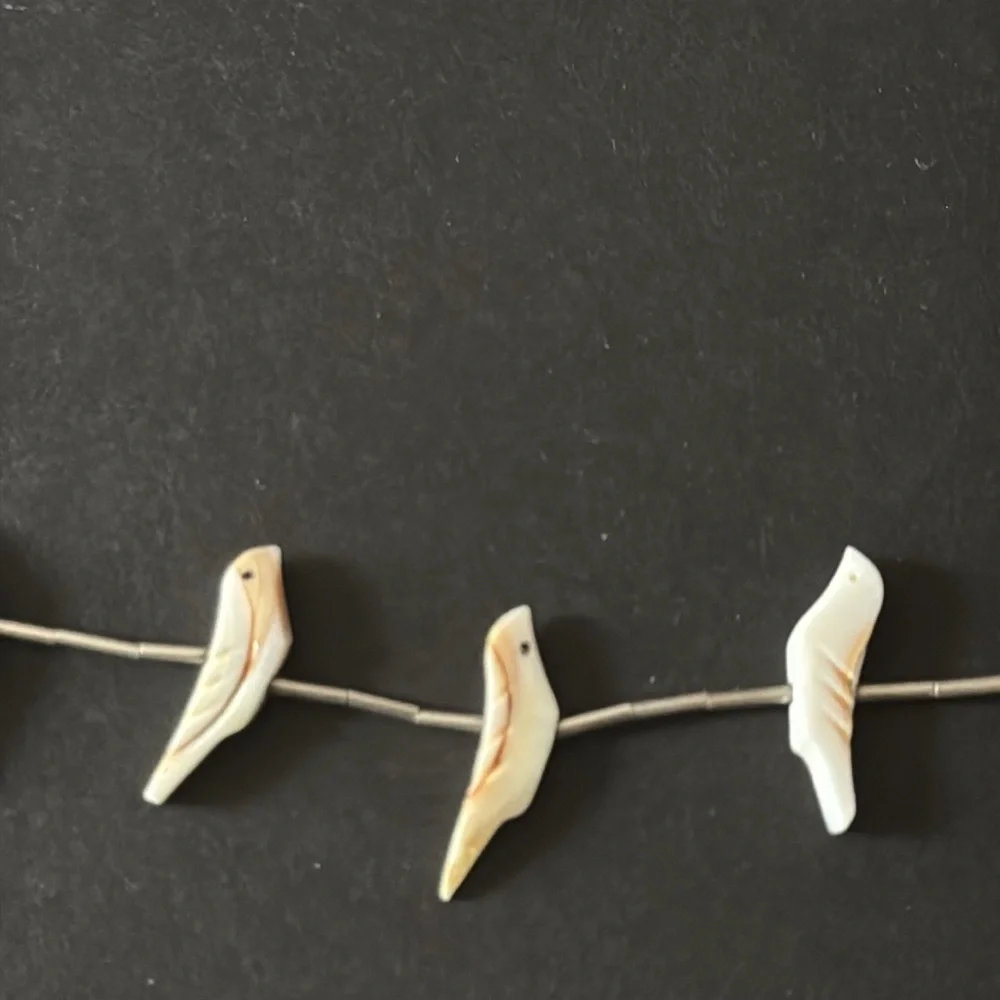 Vintage 70s Zuni Sterling Silver Bird Fetish Necklace - Picture 13 of 14